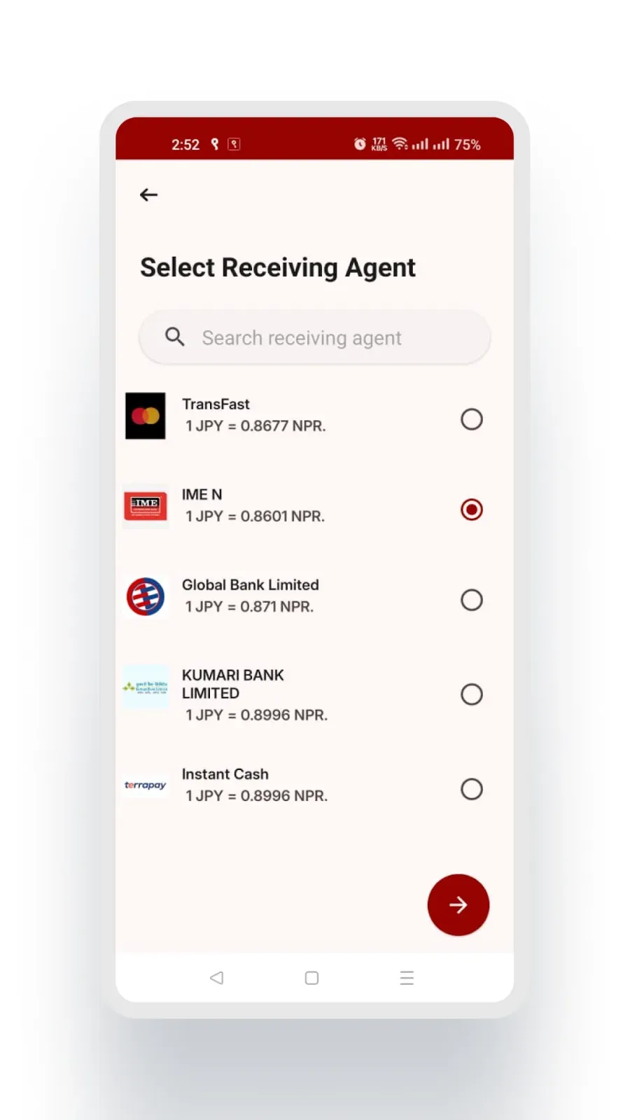 JME Remit screenshot 6